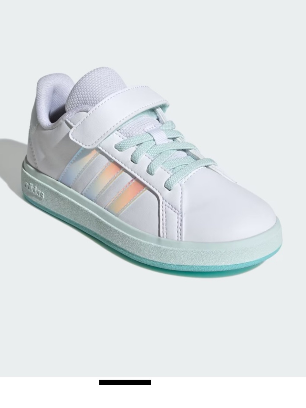 BRAND NEW girl adidas grand court velcro shoes size 11 / 12 / 2Y / 3Y